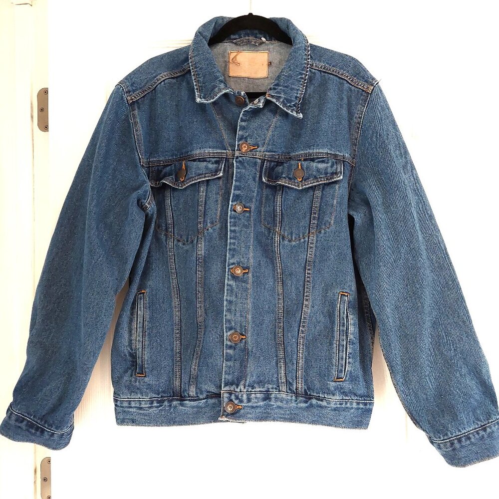 C.E. Schmidt Mens Workwear Denim Trucker Button Jean Jacket XL Pockets